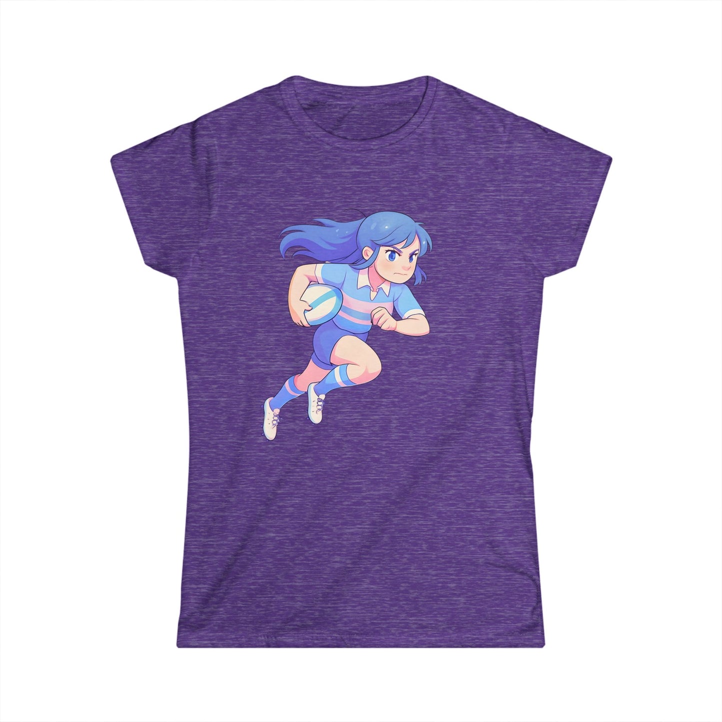 Anime Rugby Girl - Women's Softstyle T-Shirt