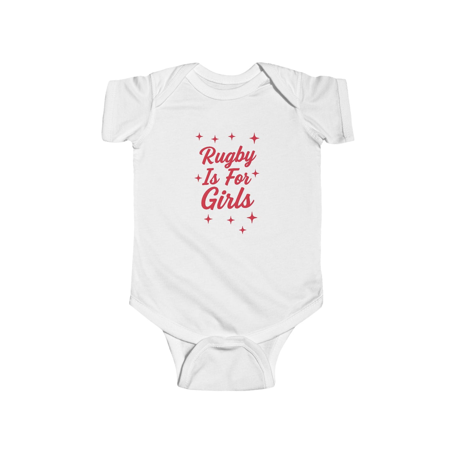 Rugby is for Girls - Short Sleeve Baby Onesie