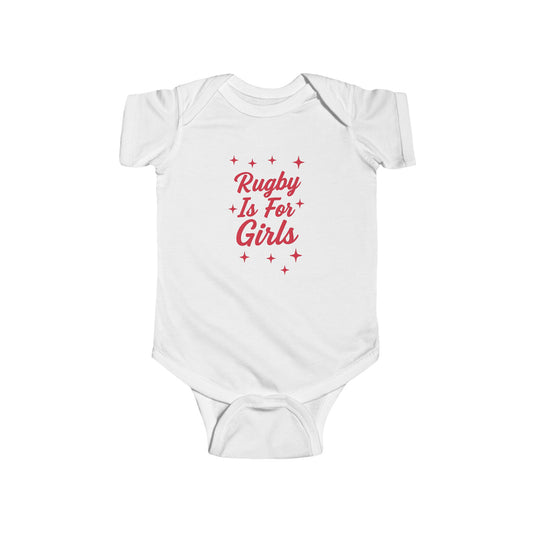 Rugby is for Girls - Short Sleeve Baby Onesie