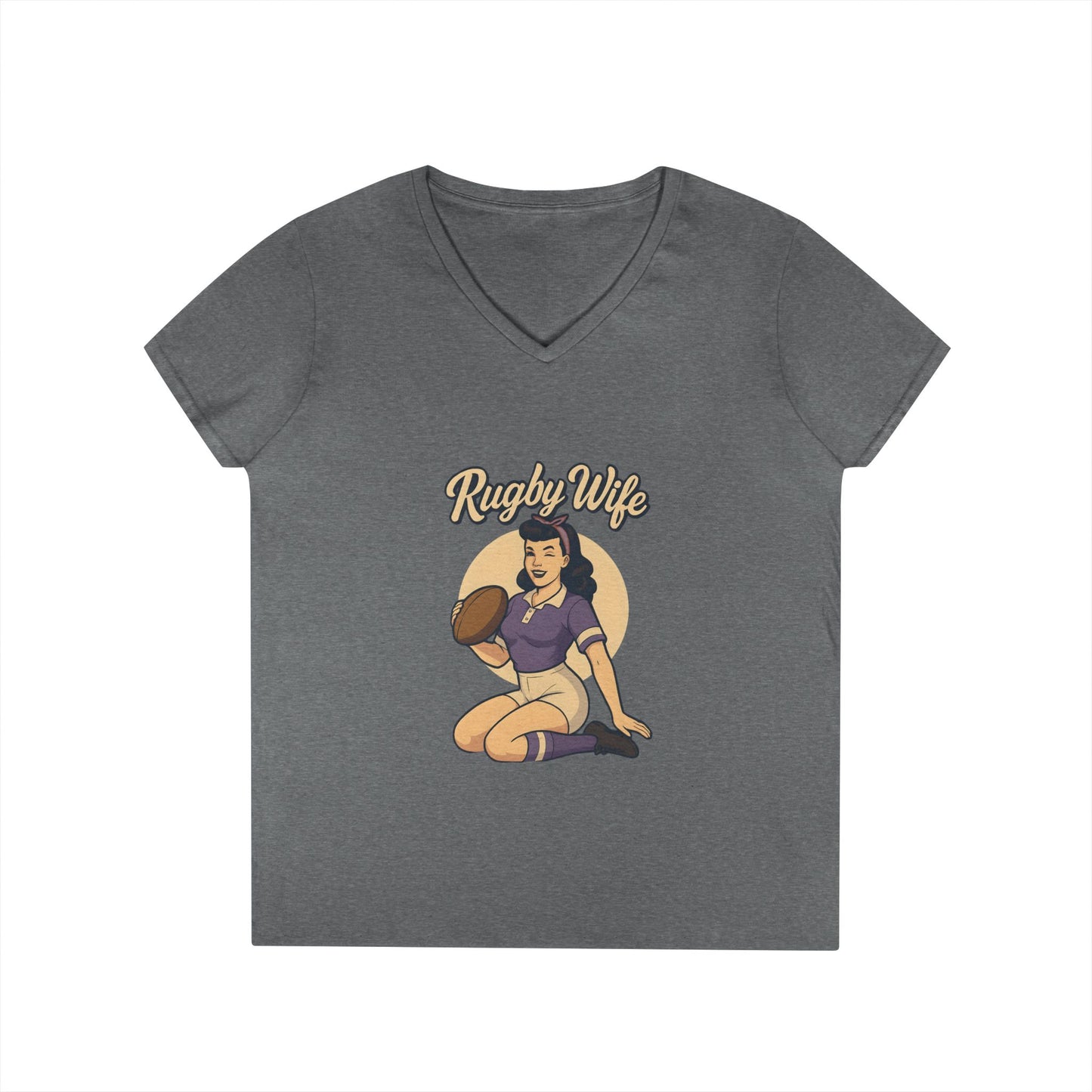 Rugby Wife V-Neck T-Shirt