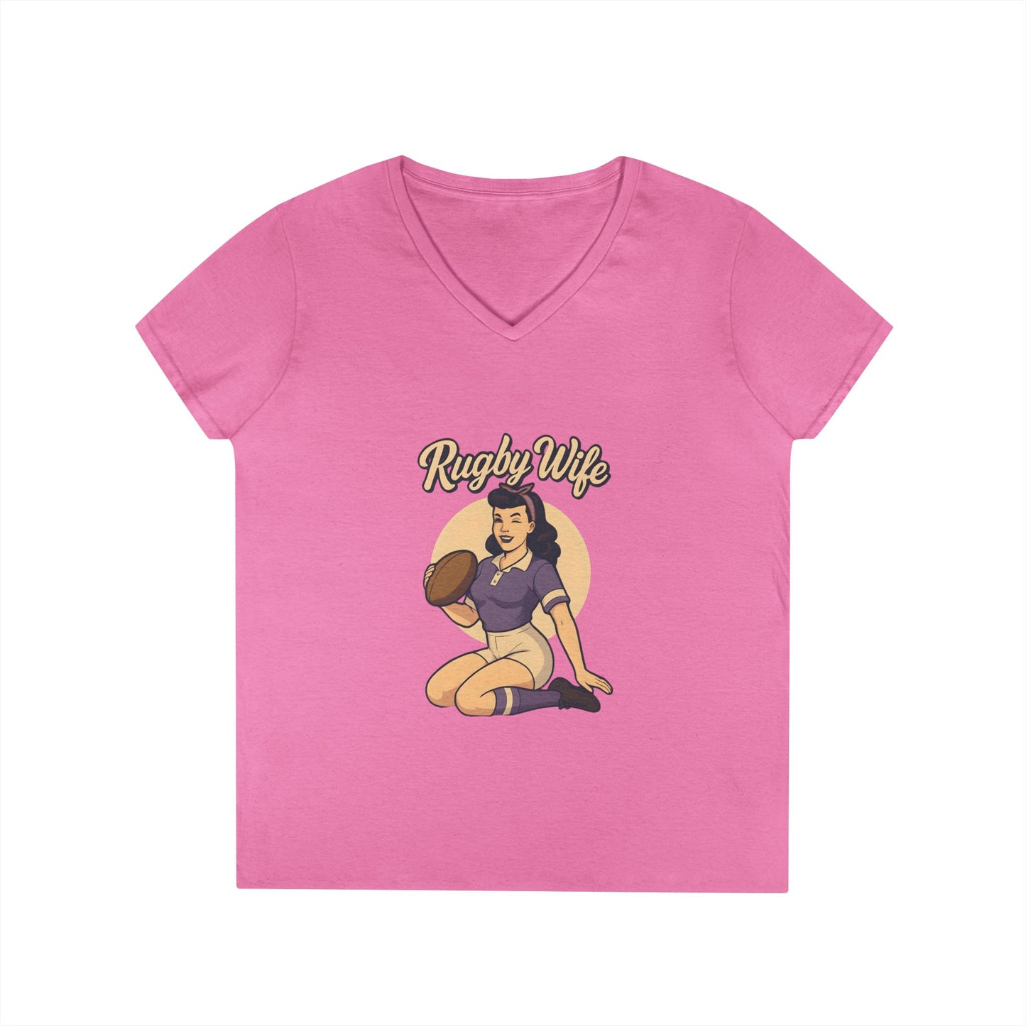 Rugby Wife V-Neck T-Shirt