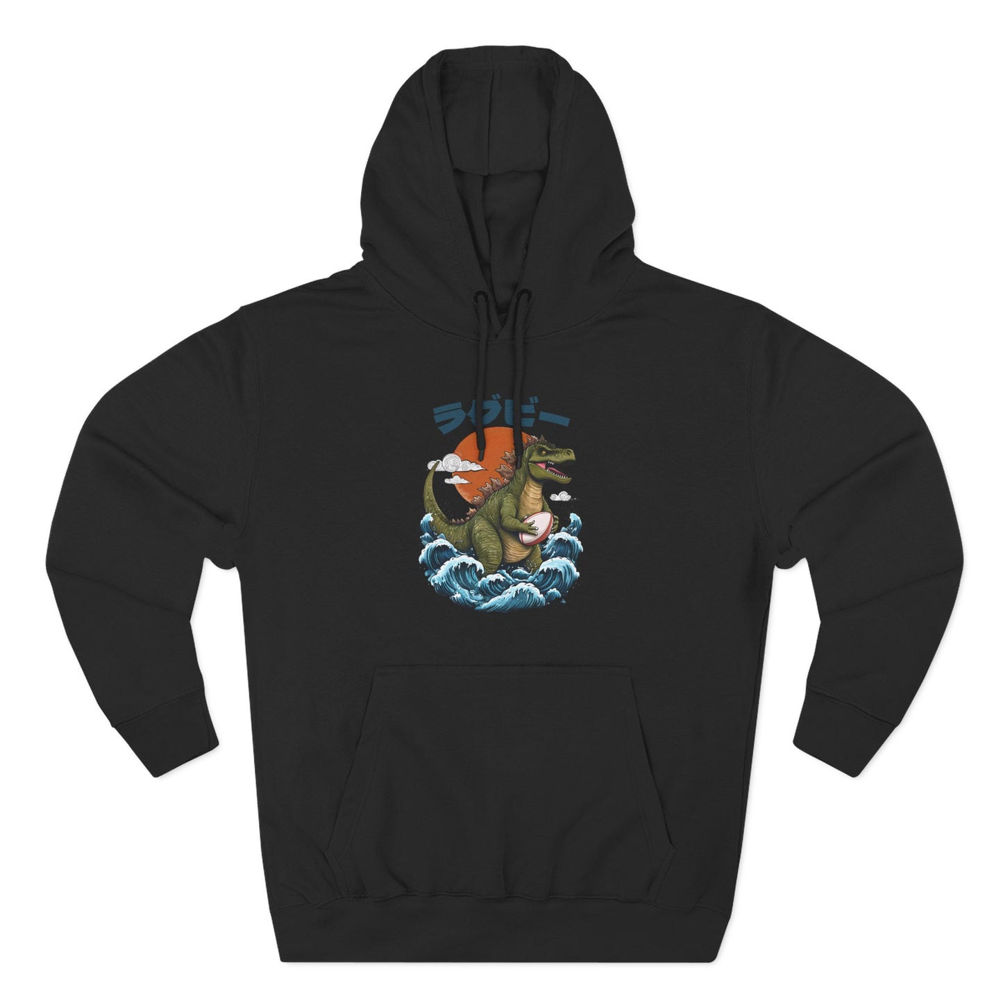 Godzilla Rugby Adult Hoodie