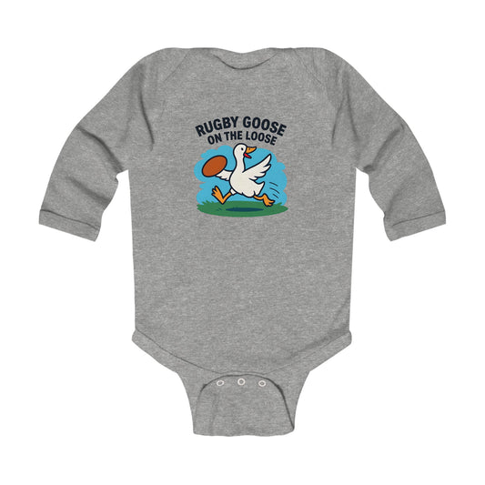 Rugby Goose Long Sleeve Baby Bodysuit