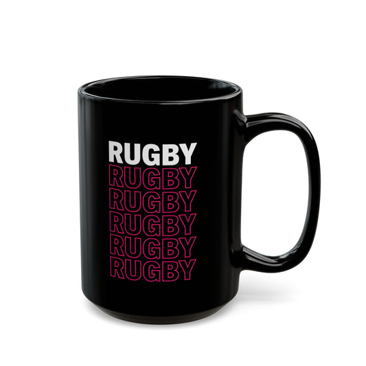 Rugby Rugby Rugby Black Coffee Mug - 15oz