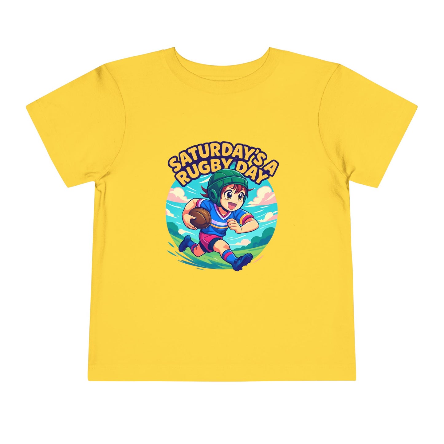Saturday's a Rugby Day Cartoon Runner - TODDLER T-shirt