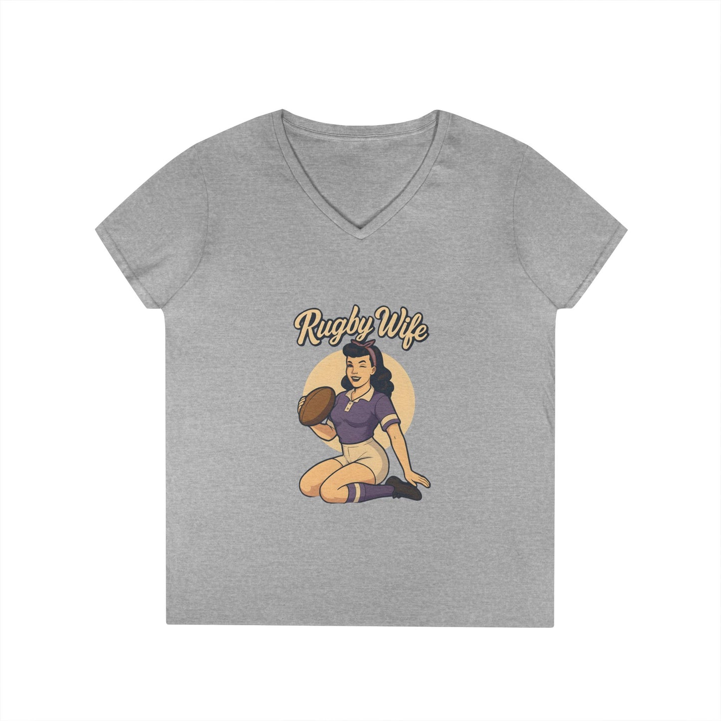 Rugby Wife V-Neck T-Shirt