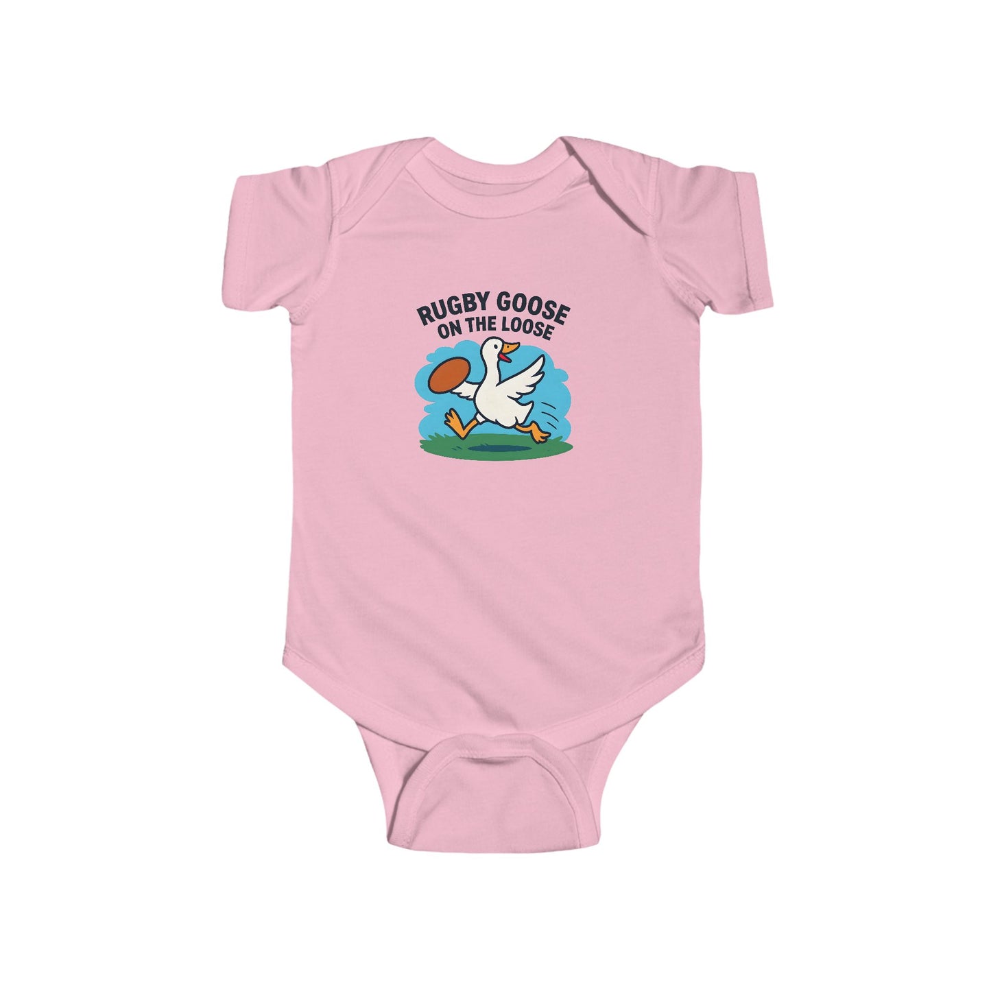 Rugby Goose Baby Onesie - Short Sleeves