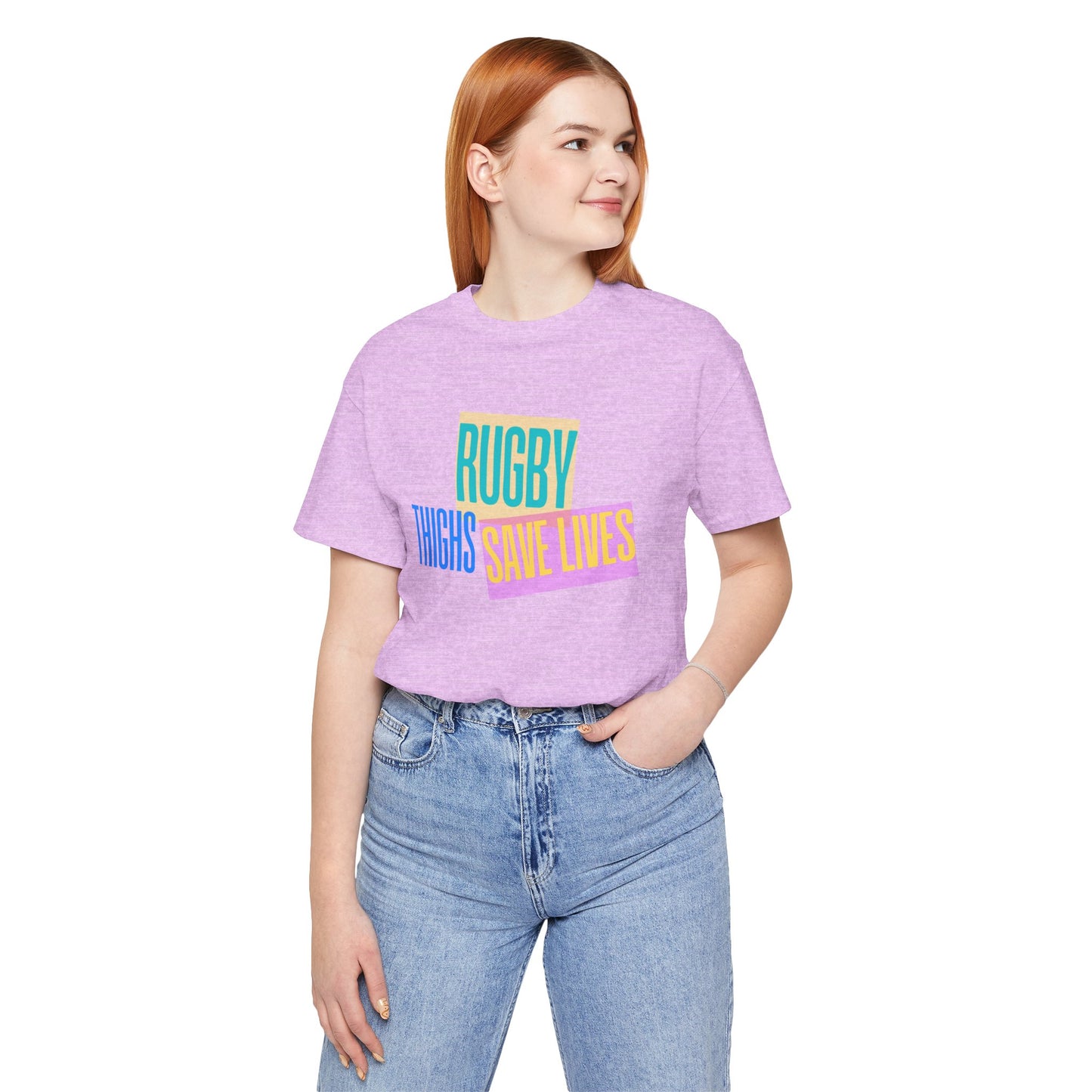 Rugby Thighs Save Lives - Unisex Jersey Short Sleeve Tee