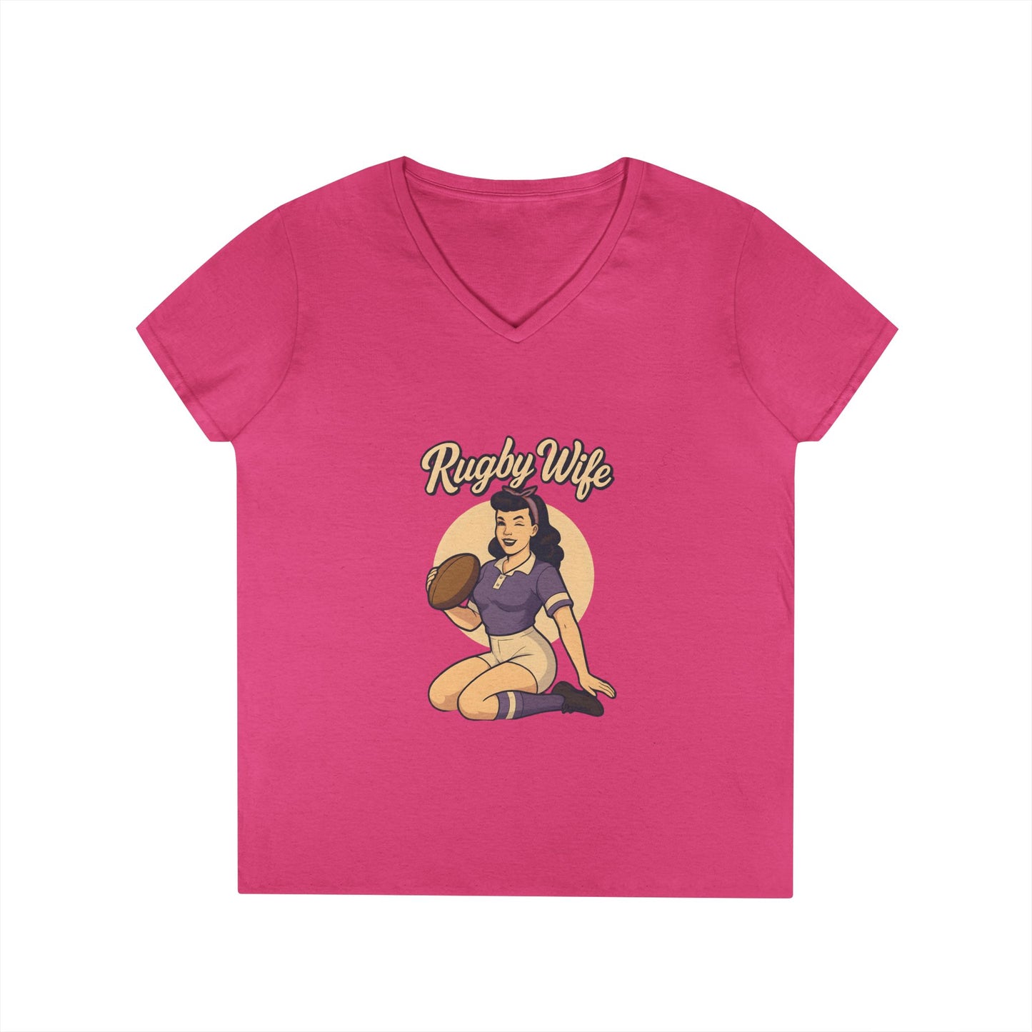 Rugby Wife V-Neck T-Shirt