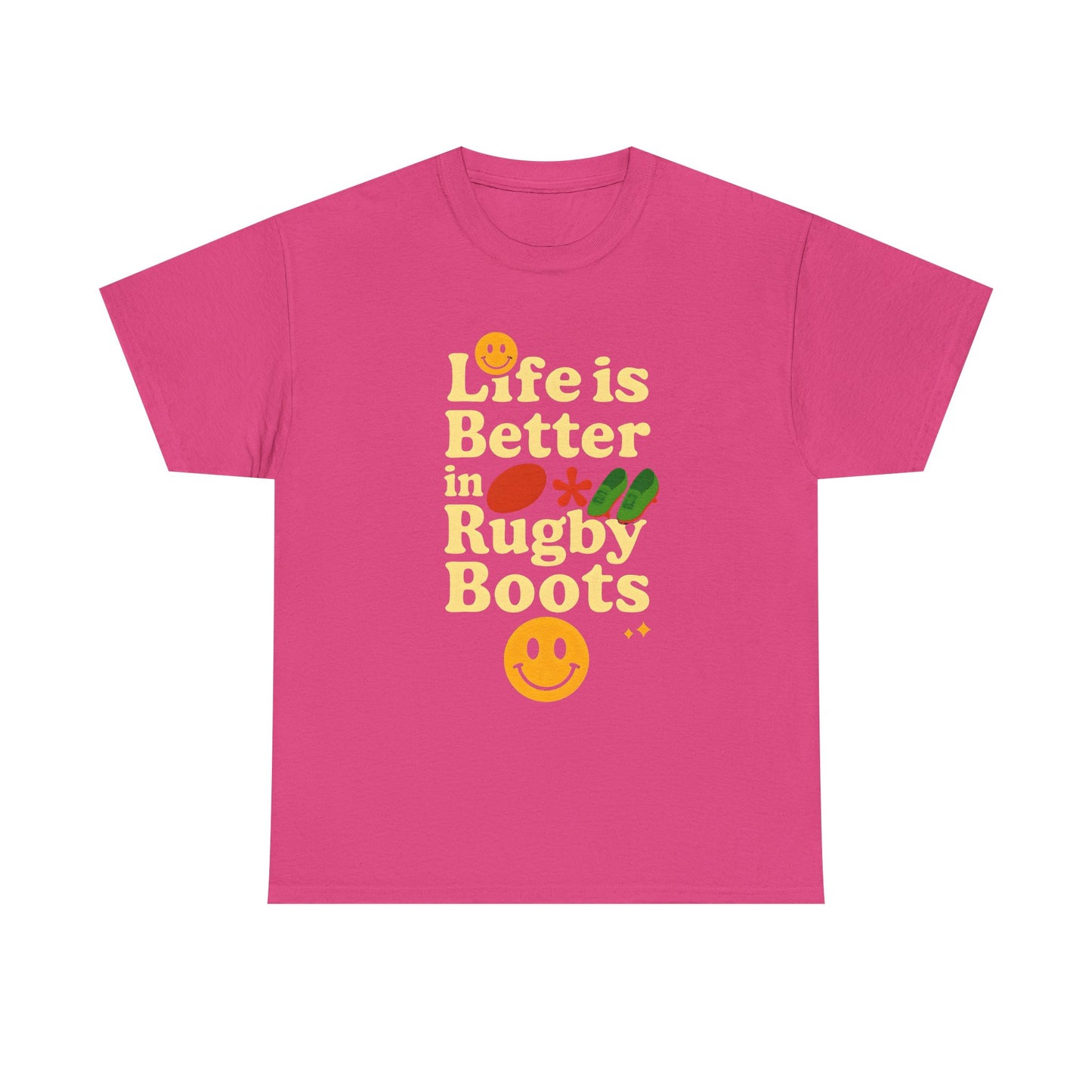Life is Better in Rugby Boots Unisex T-Shirt