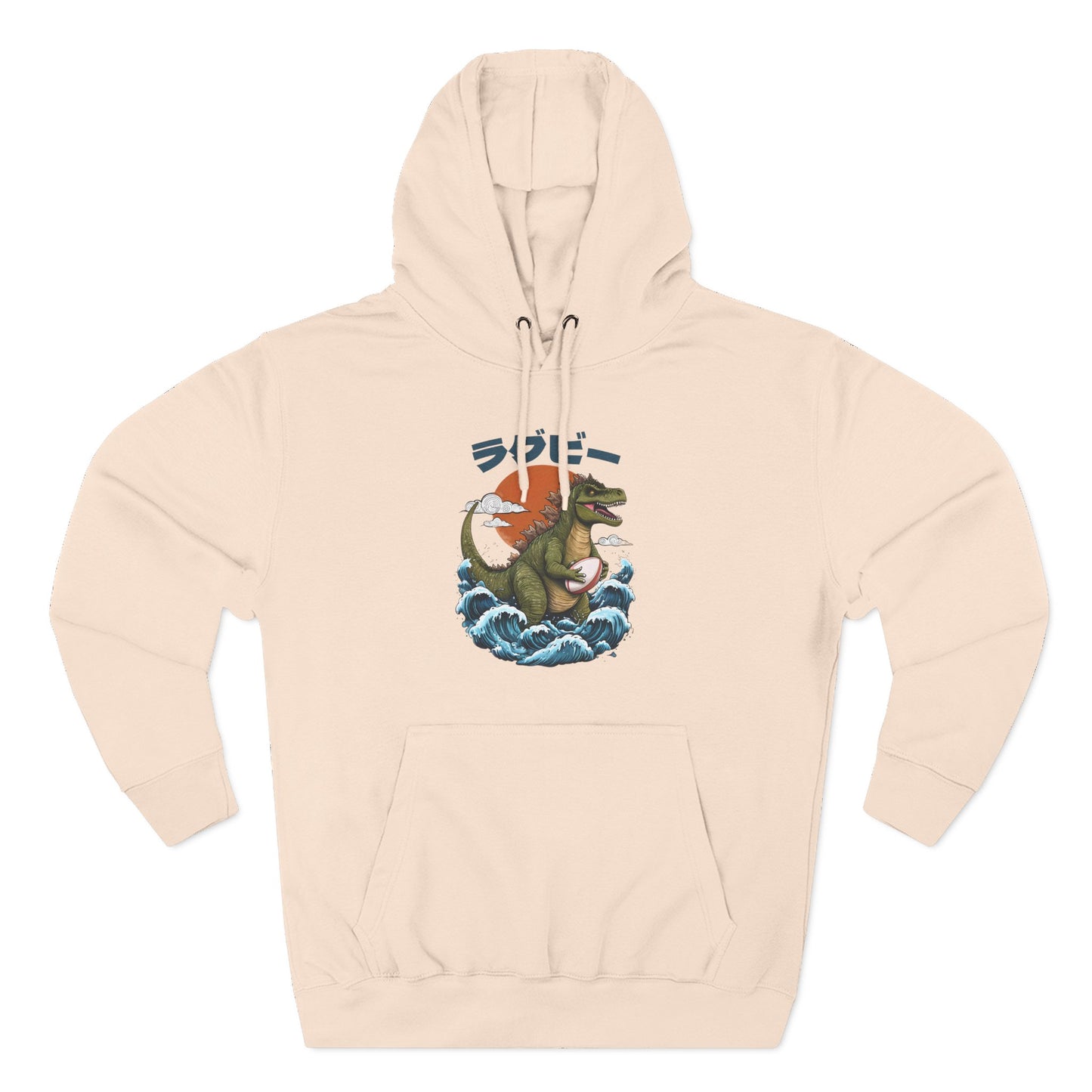 Godzilla Rugby Adult Hoodie