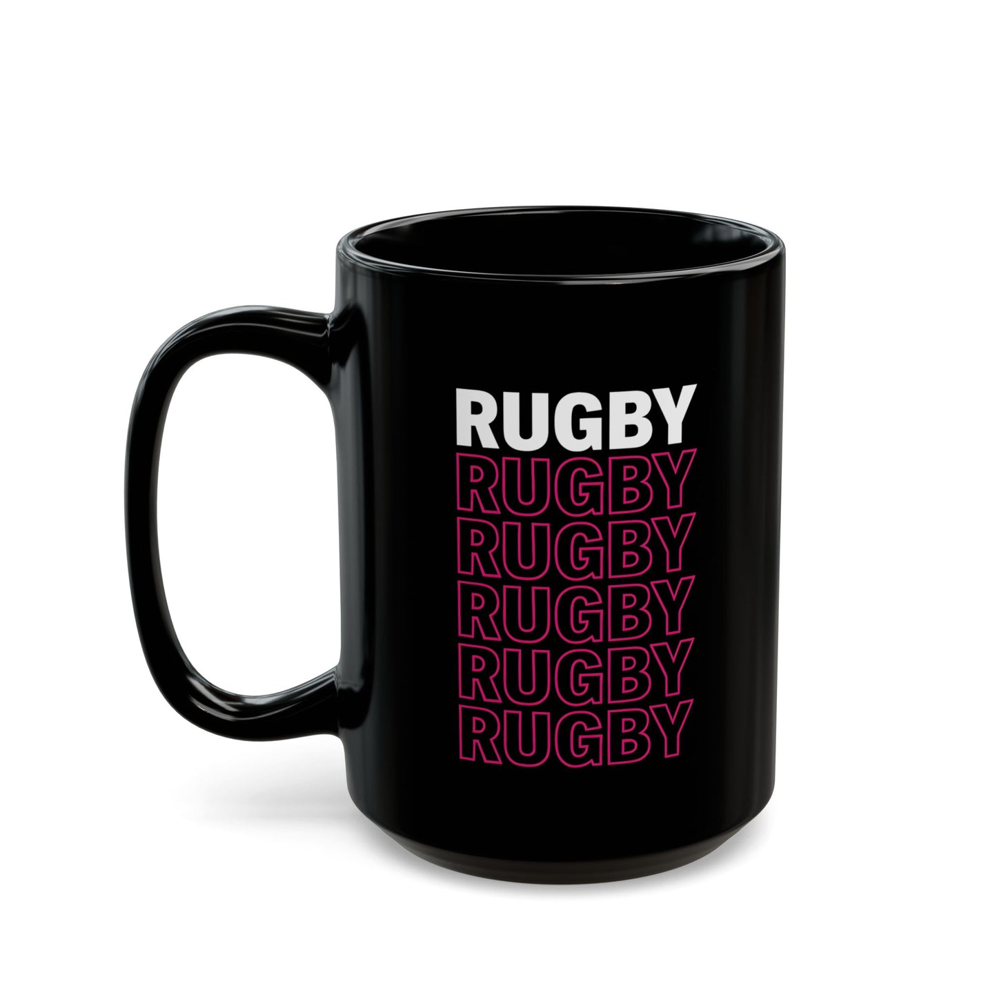 Rugby Rugby Rugby Black Coffee Mug - 15oz