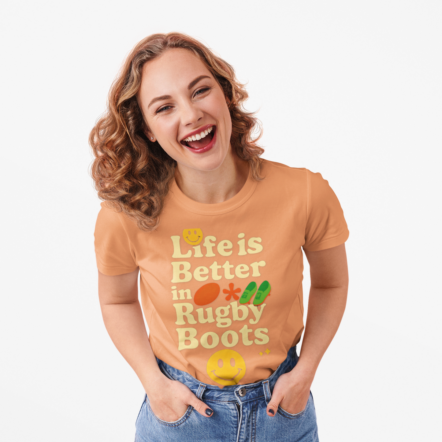Life is Better in Rugby Boots Unisex T-Shirt