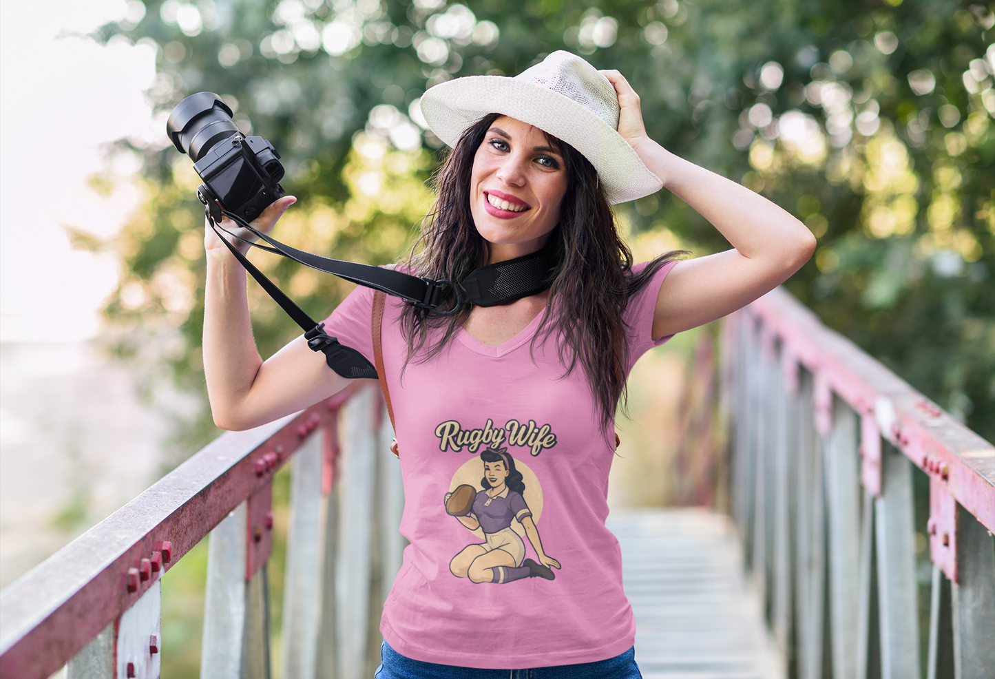 Rugby Wife V-Neck T-Shirt
