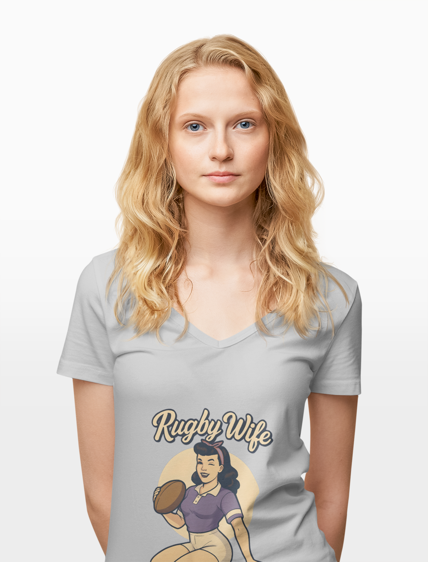Rugby Wife V-Neck T-Shirt