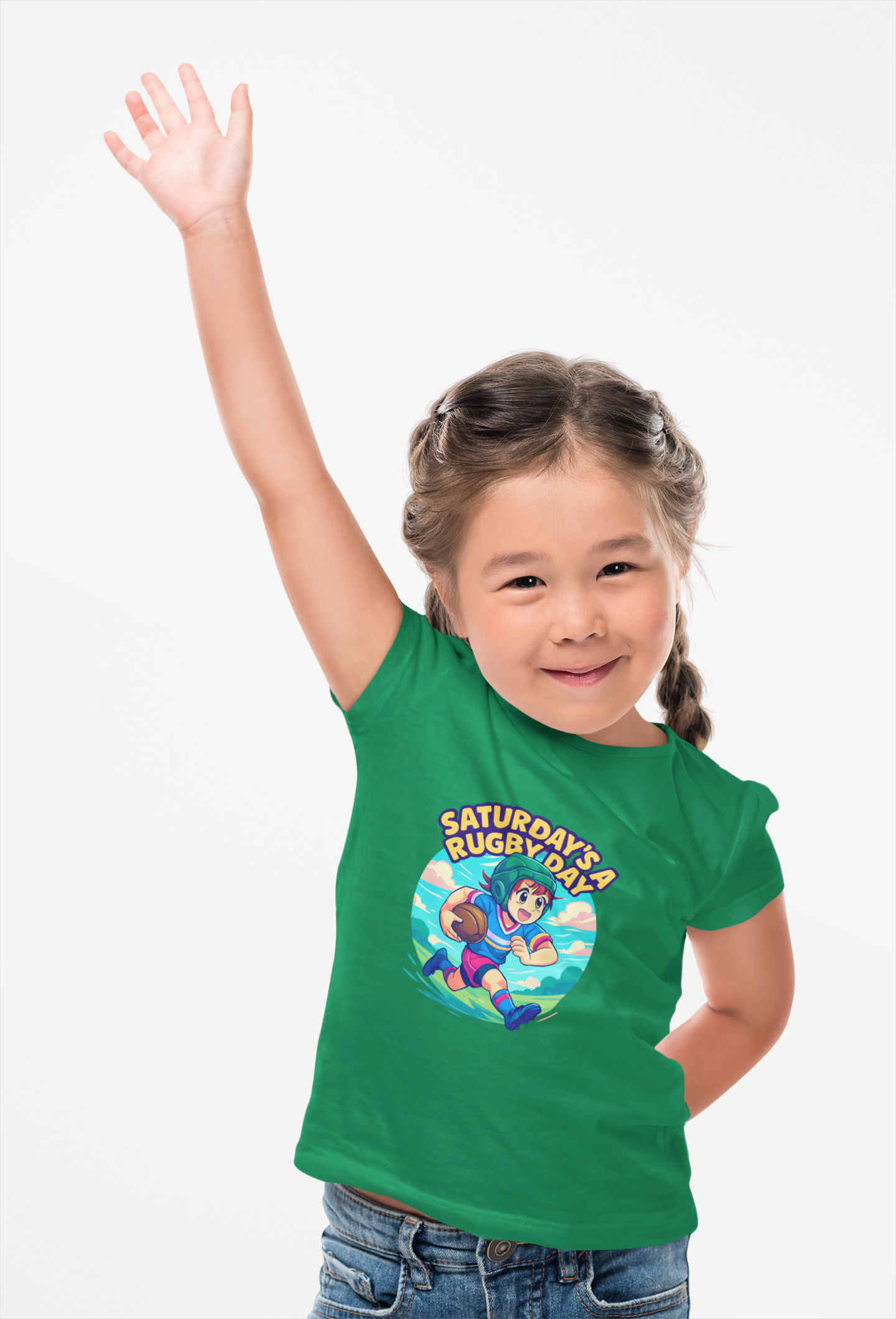 Saturday's a Rugby Day Cartoon Runner - TODDLER T-shirt