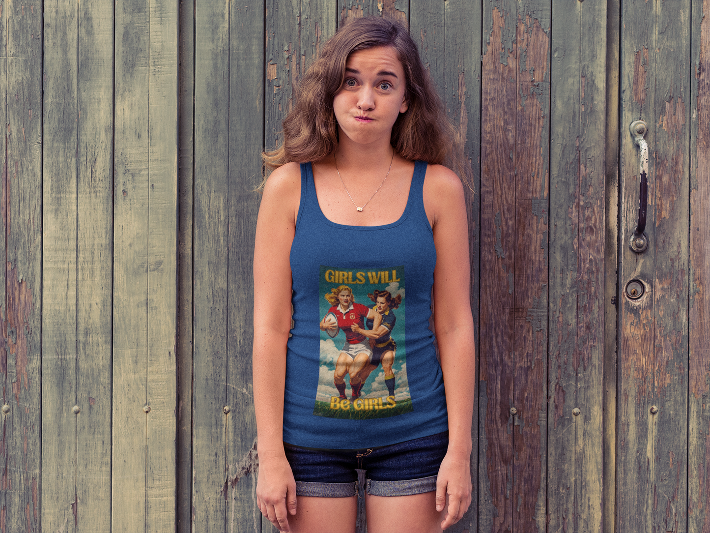 Girls Will Be Girls Vintage Style Racer Back Women's Tank Top