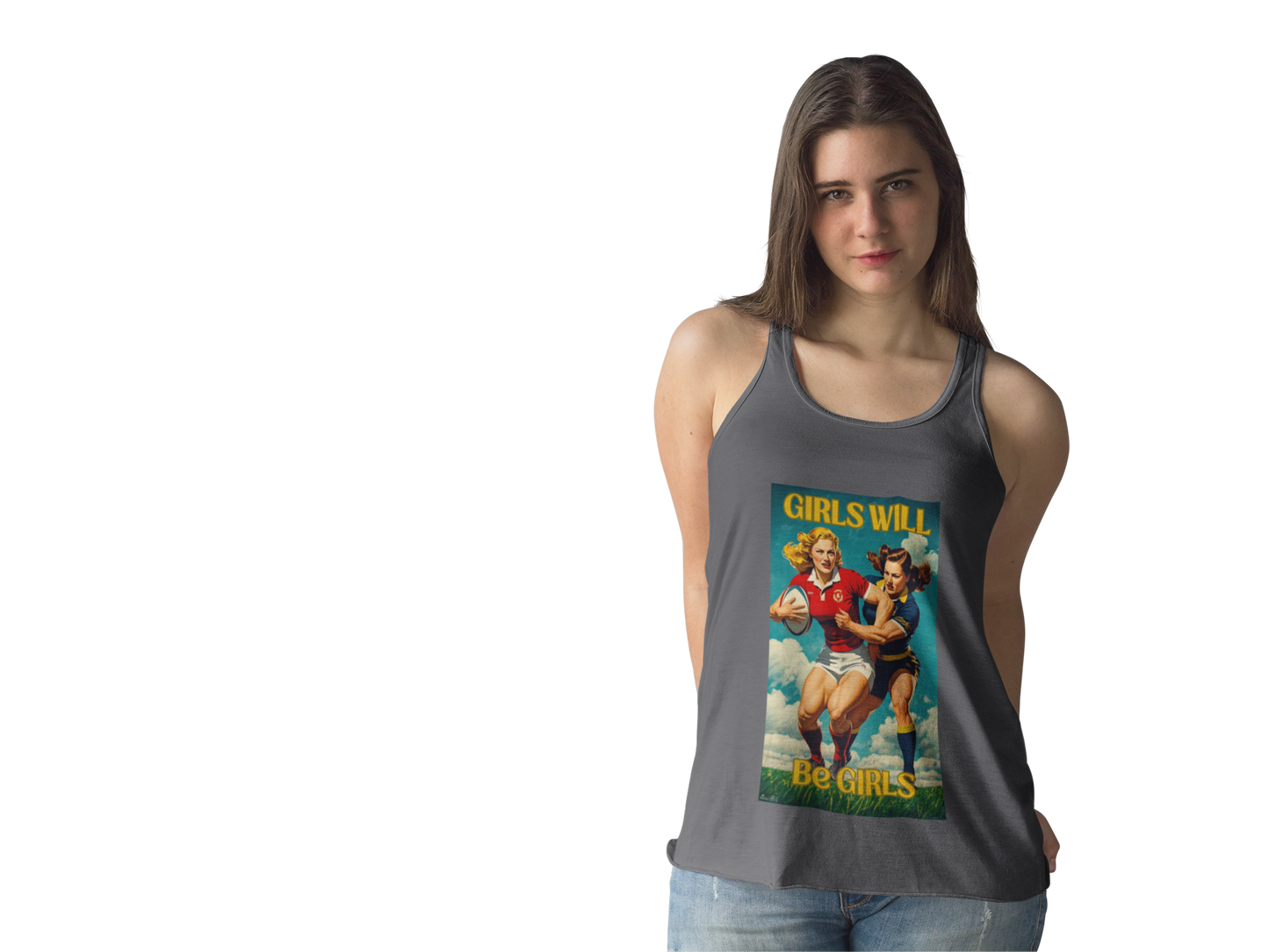 Girls Will Be Girls Vintage Style Racer Back Women's Tank Top