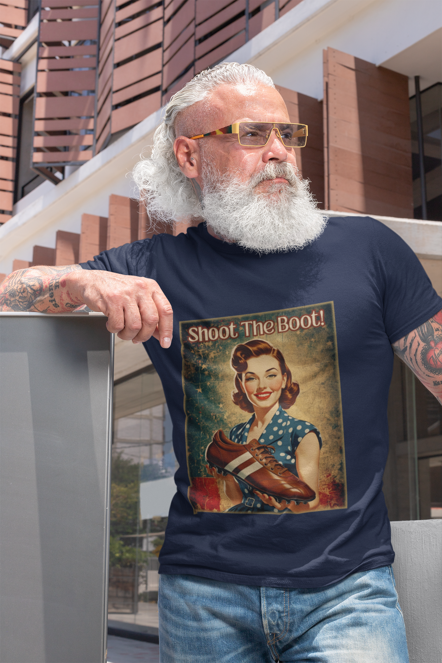 Shoot the Boot Vintage Style Unisex Heavy Cotton Tee