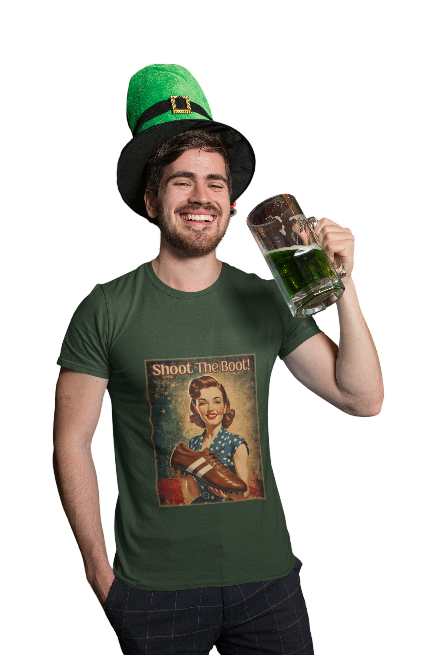 Shoot the Boot Vintage Style Unisex Heavy Cotton Tee
