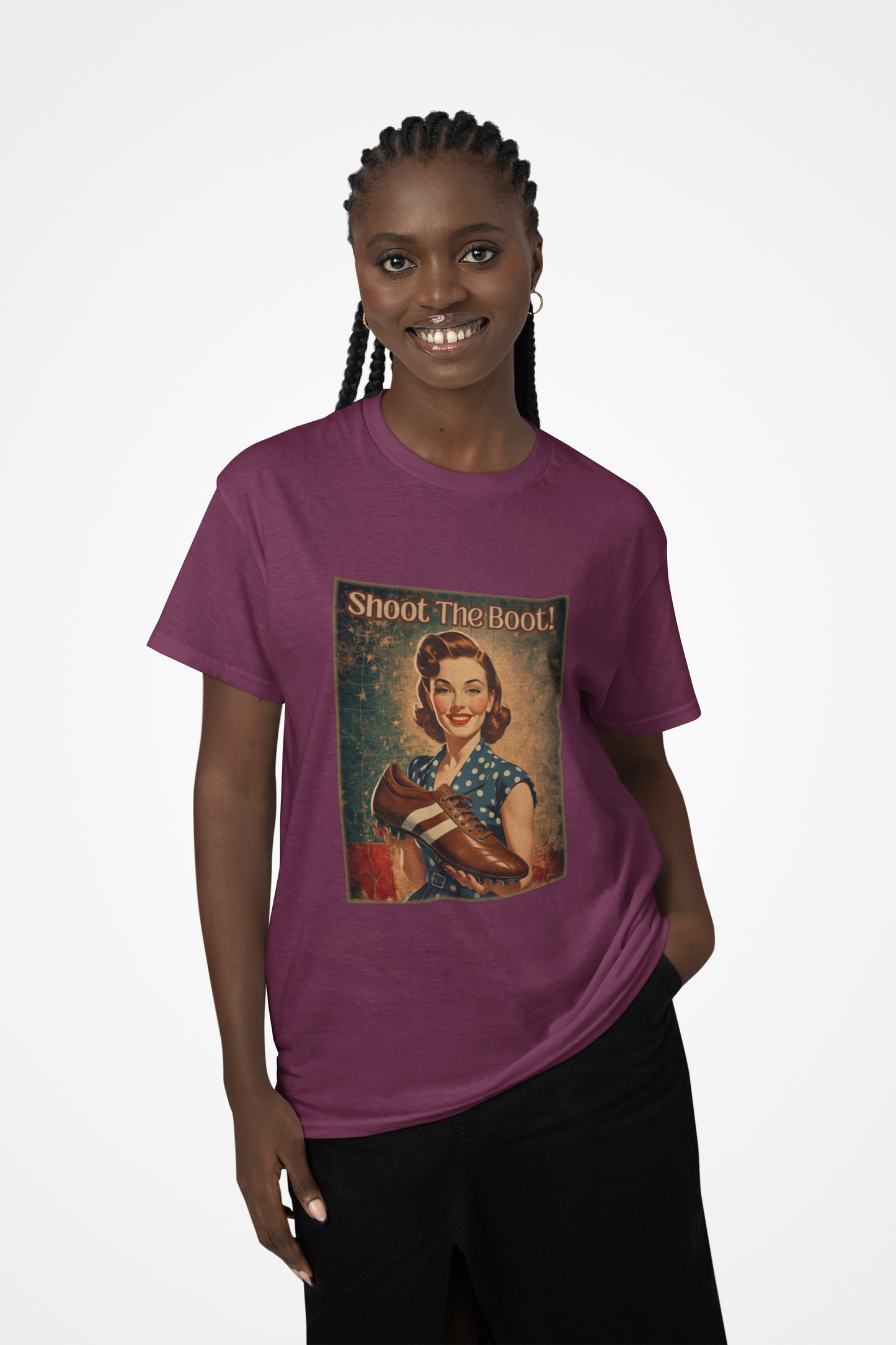 Shoot the Boot Vintage Style Unisex Heavy Cotton Tee