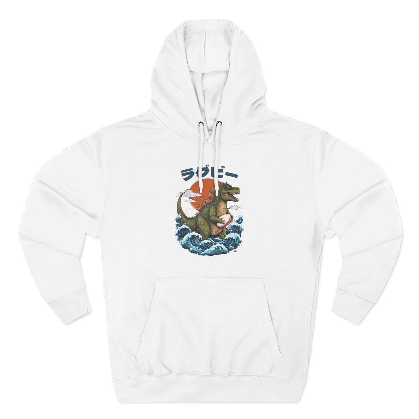 Godzilla Rugby Adult Hoodie