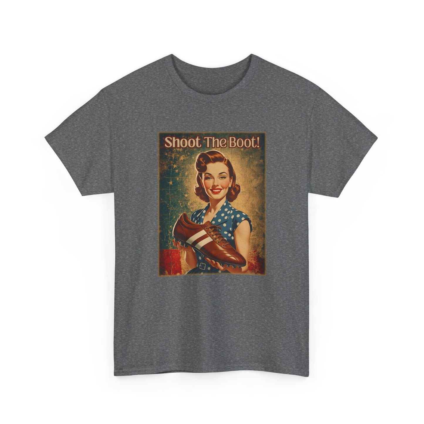 Shoot the Boot Vintage Style Unisex Heavy Cotton Tee