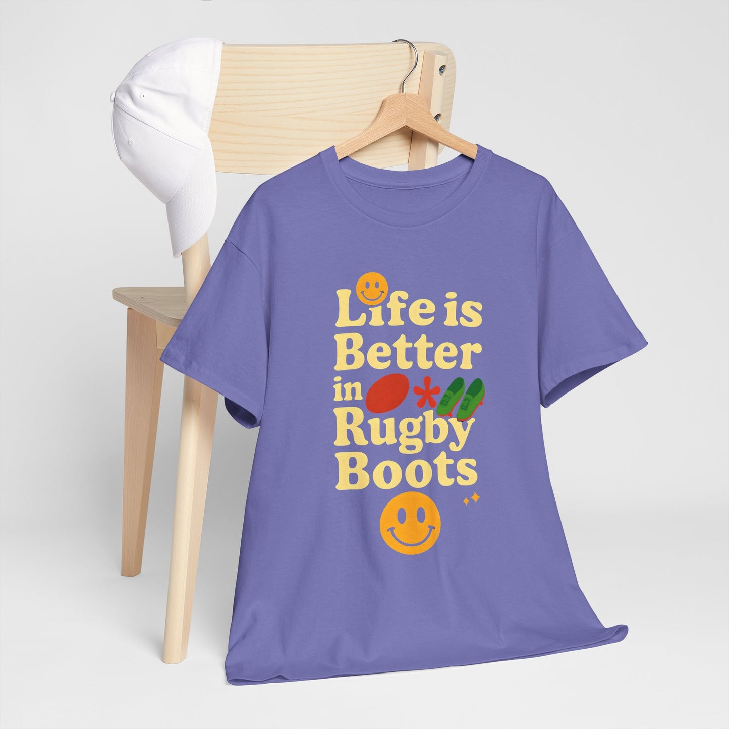 Life is Better in Rugby Boots Unisex T-Shirt