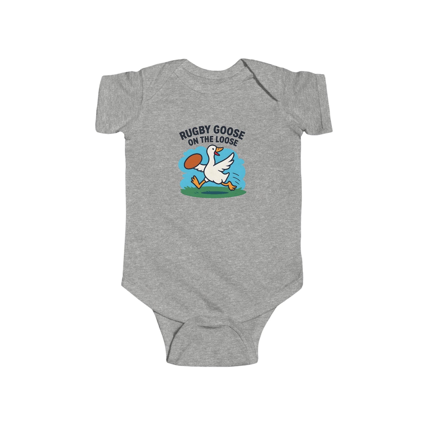Rugby Goose Baby Onesie - Short Sleeves