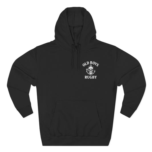 Old Boys Rugby Hoodie - Logo Front, Tarot Card Back