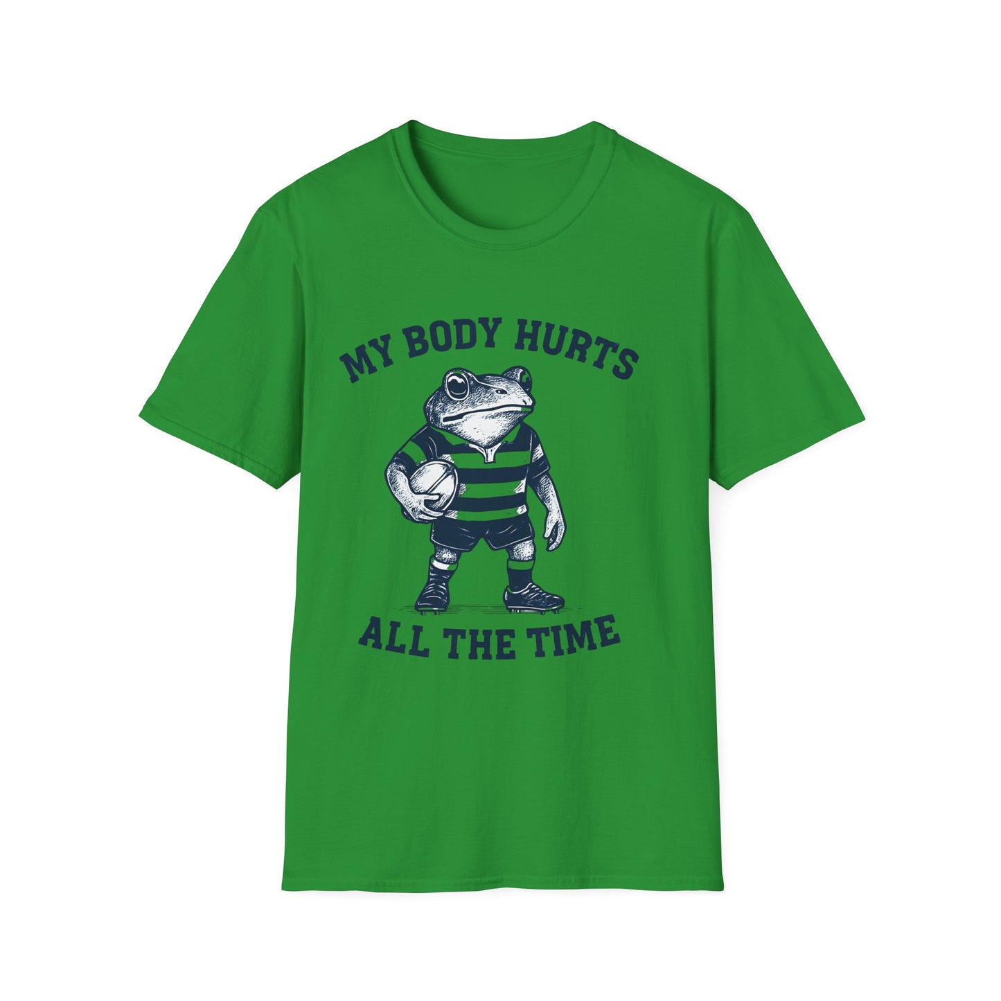 My Body Hurts All The Time - Rugby Frog T-Shirt