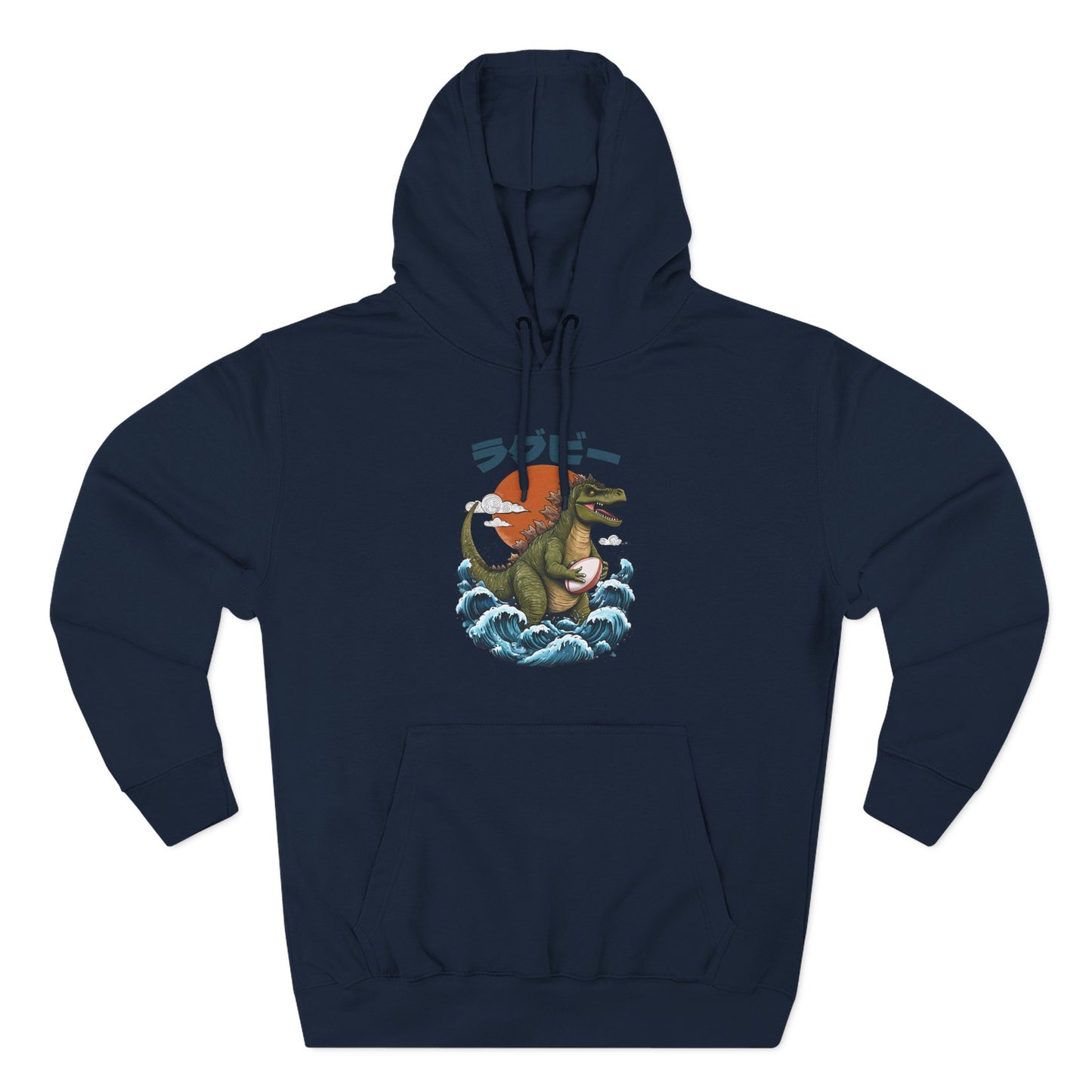Godzilla Rugby Adult Hoodie