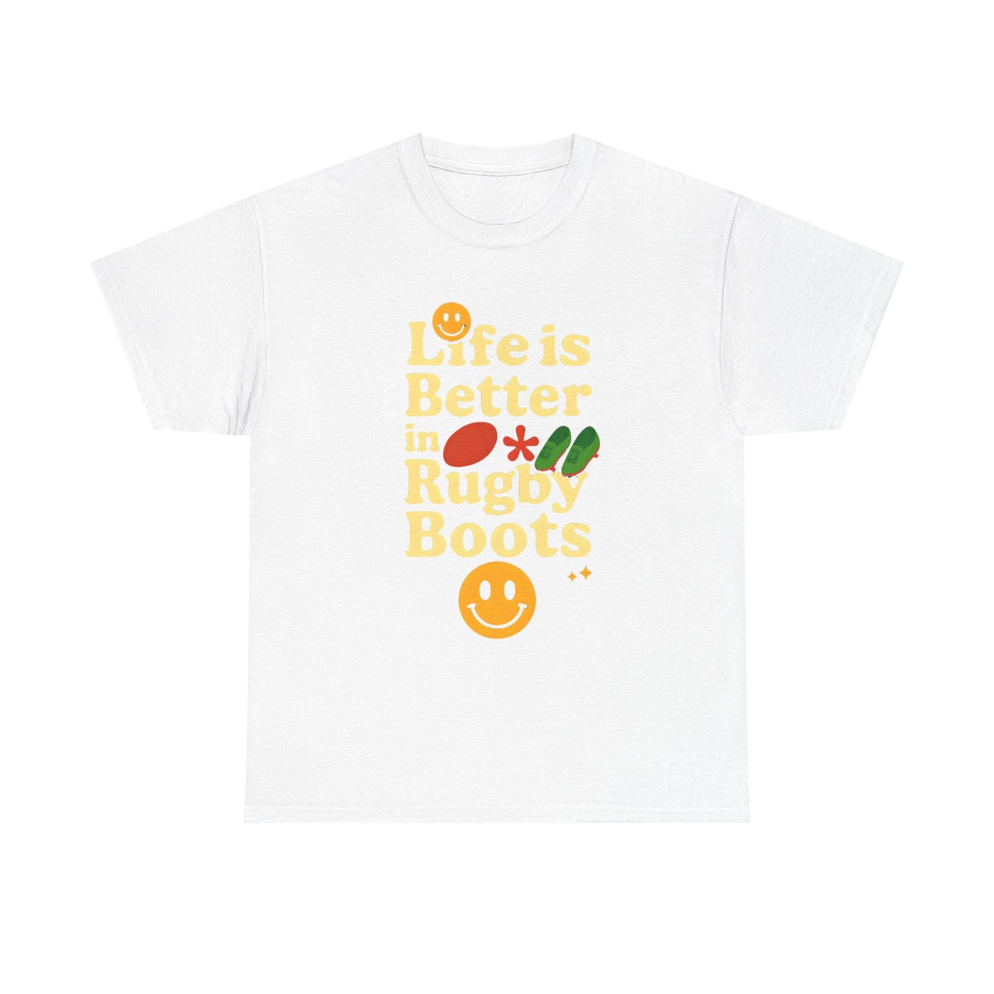 Life is Better in Rugby Boots Unisex T-Shirt