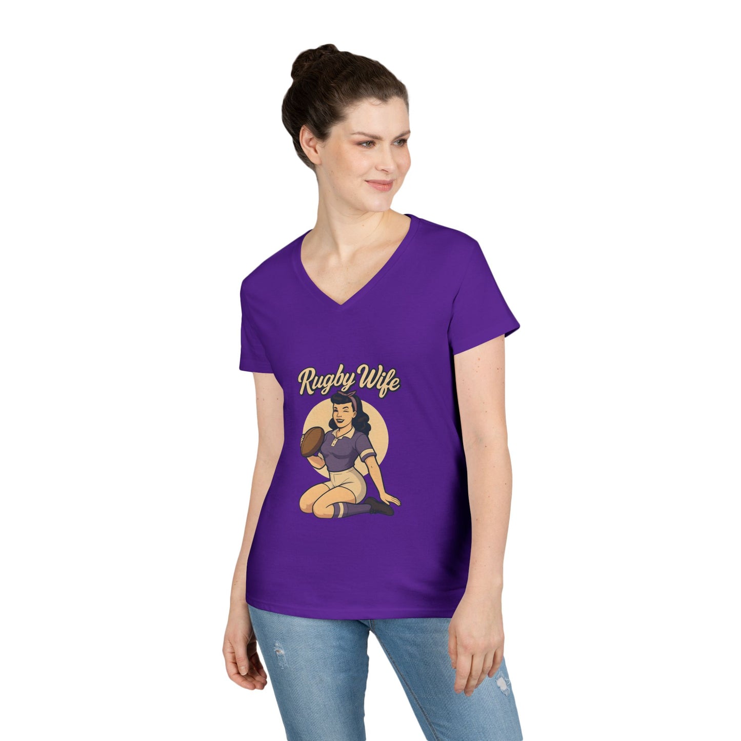 Rugby Wife V-Neck T-Shirt