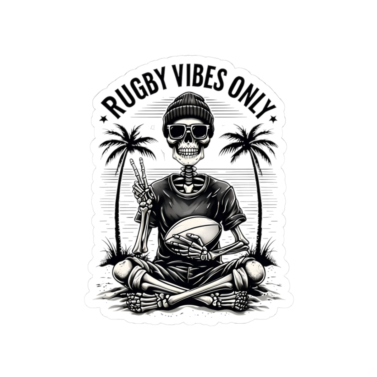Rugby Vibes Only Vinyl Sticker