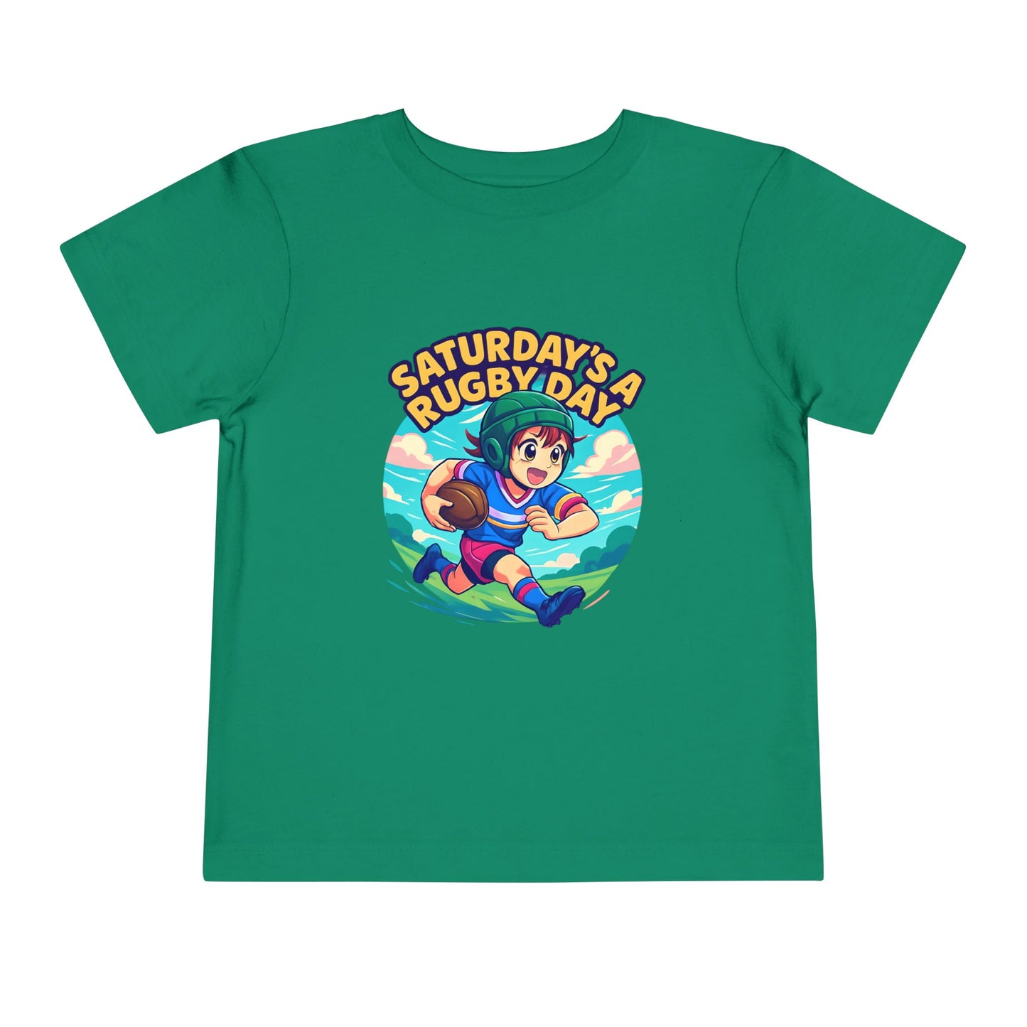 Saturday's a Rugby Day Cartoon Runner - TODDLER T-shirt