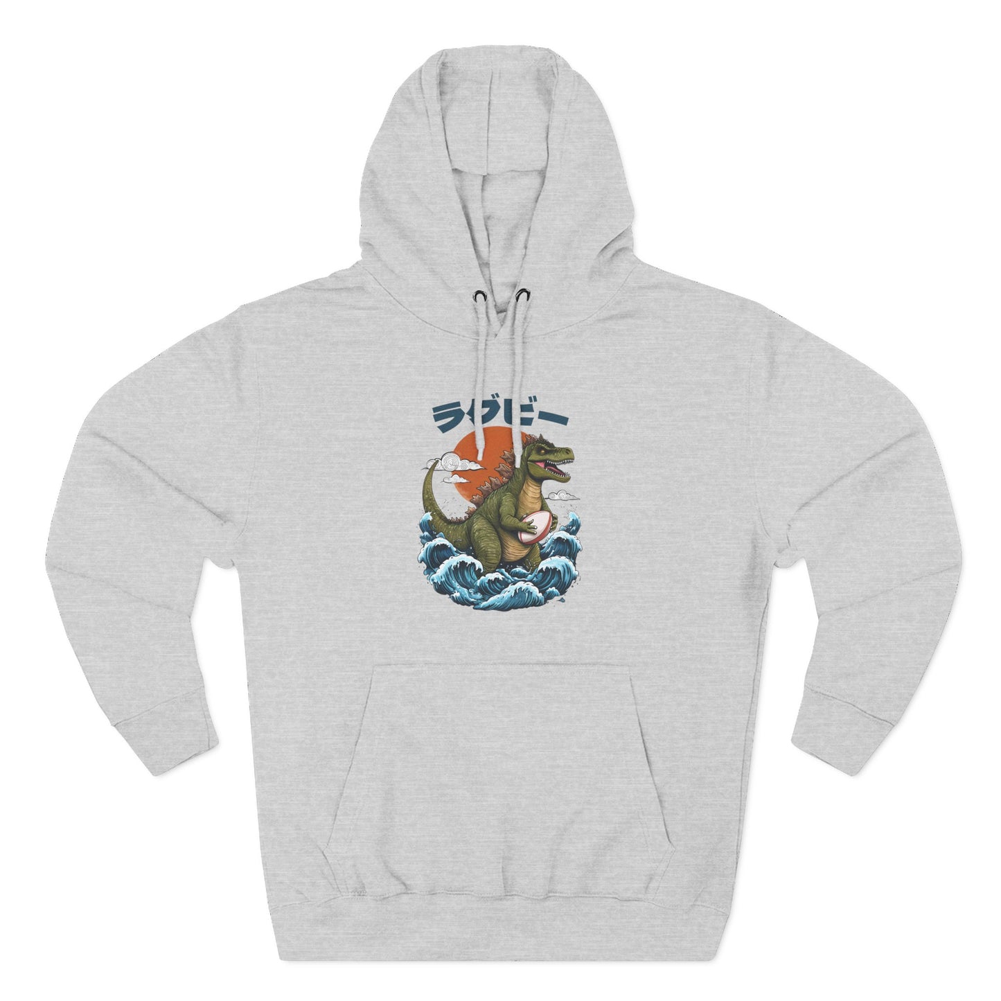 Godzilla Rugby Adult Hoodie