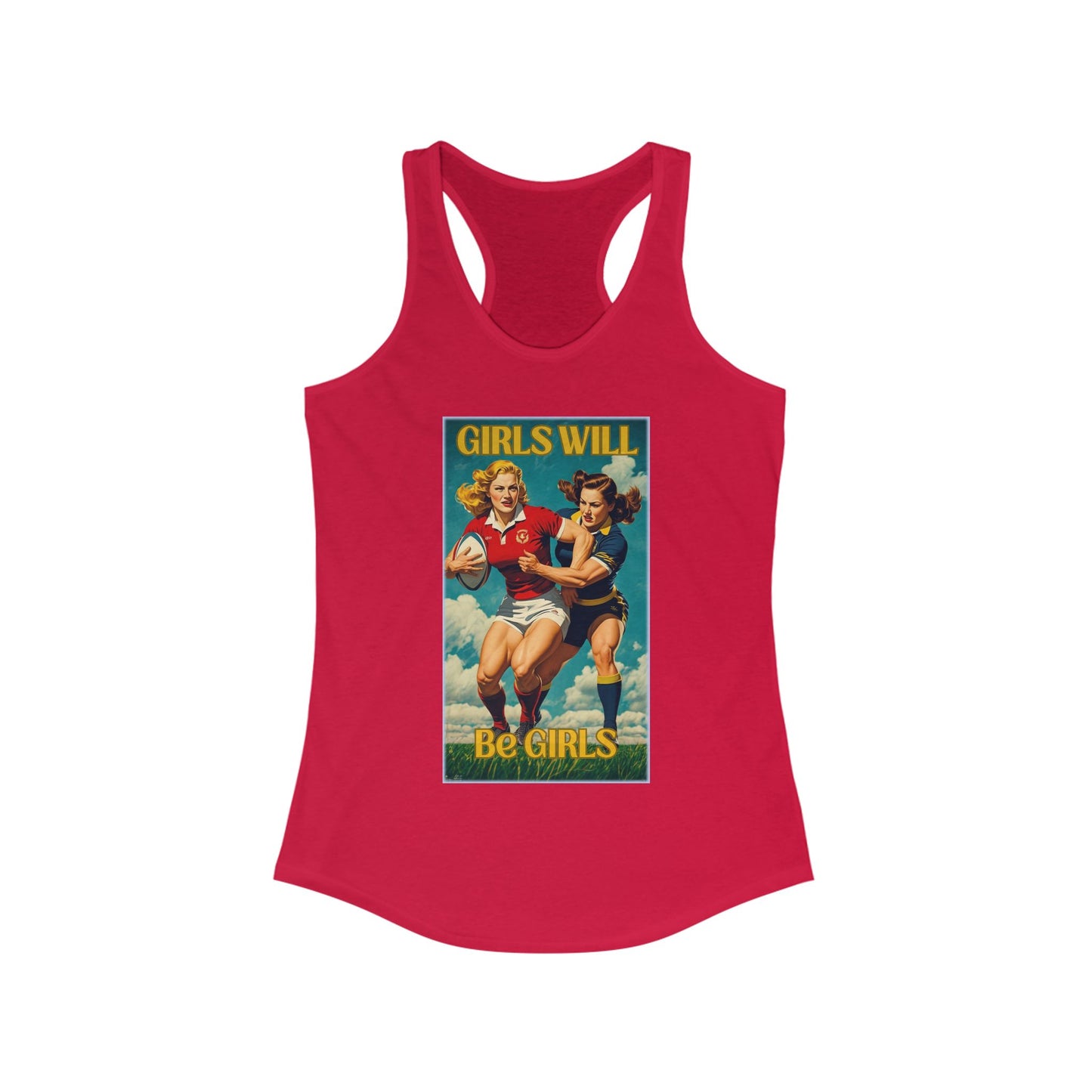 Girls Will Be Girls Vintage Style Racer Back Women's Tank Top