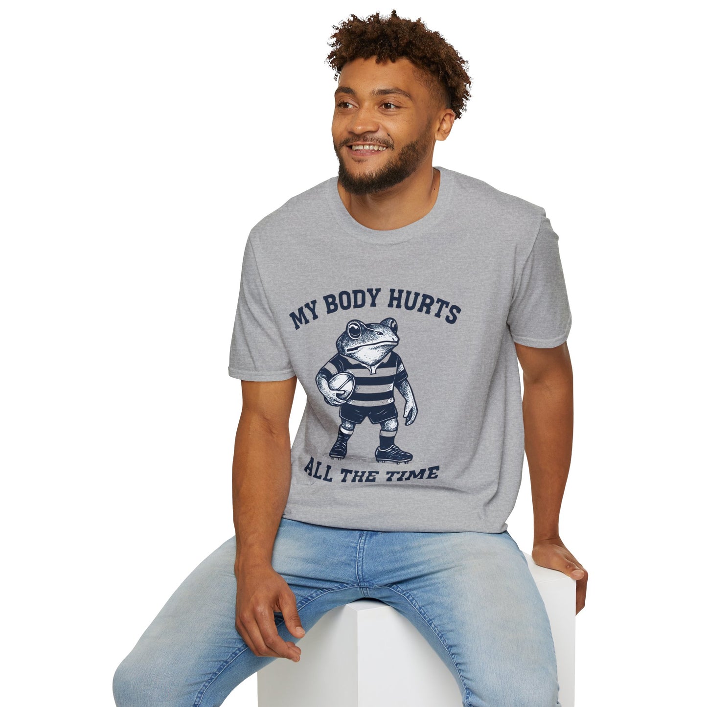 My Body Hurts All The Time - Rugby Frog T-Shirt