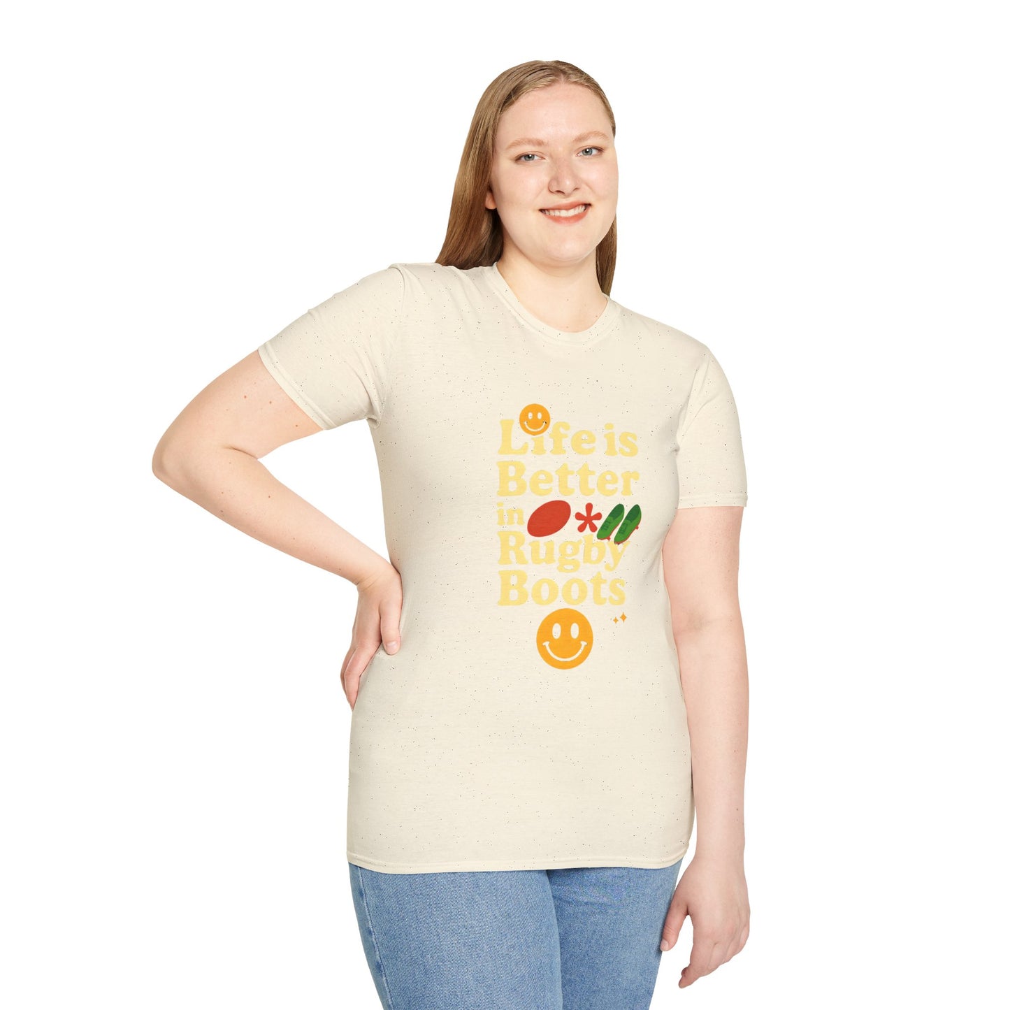 Life is Better in Rugby Boots Unisex T-Shirt