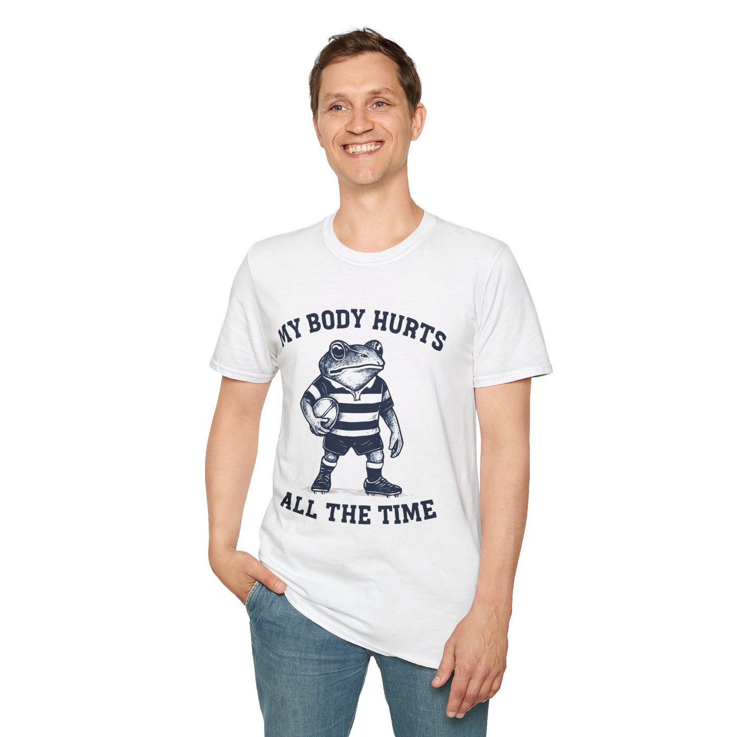 My Body Hurts All The Time - Rugby Frog T-Shirt