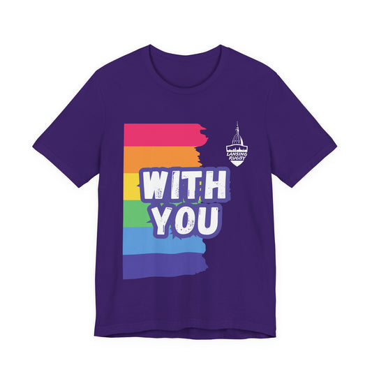 With You (Lansing Rugby ) - Unisex Jersey Short Sleeve Tee