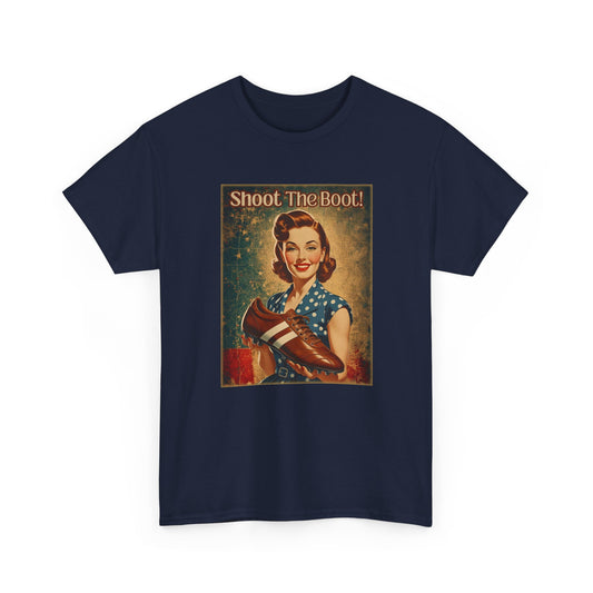 Shoot the Boot Vintage Style Unisex Heavy Cotton Tee