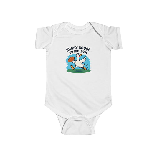 Rugby Goose Baby Onesie - Short Sleeves
