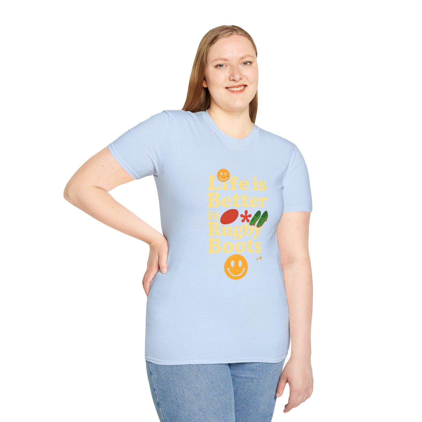 Life is Better in Rugby Boots Unisex T-Shirt