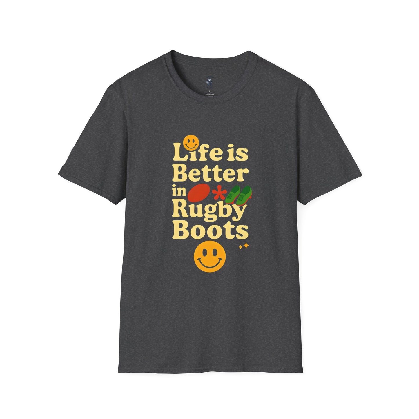 Life is Better in Rugby Boots Unisex T-Shirt