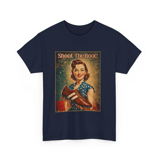 Shoot the Boot Vintage Style Unisex Heavy Cotton Tee