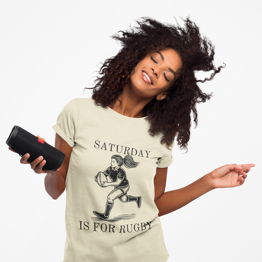 Saturday is for (Woman's) Rugby - Woman's Cut Soft Style Tee