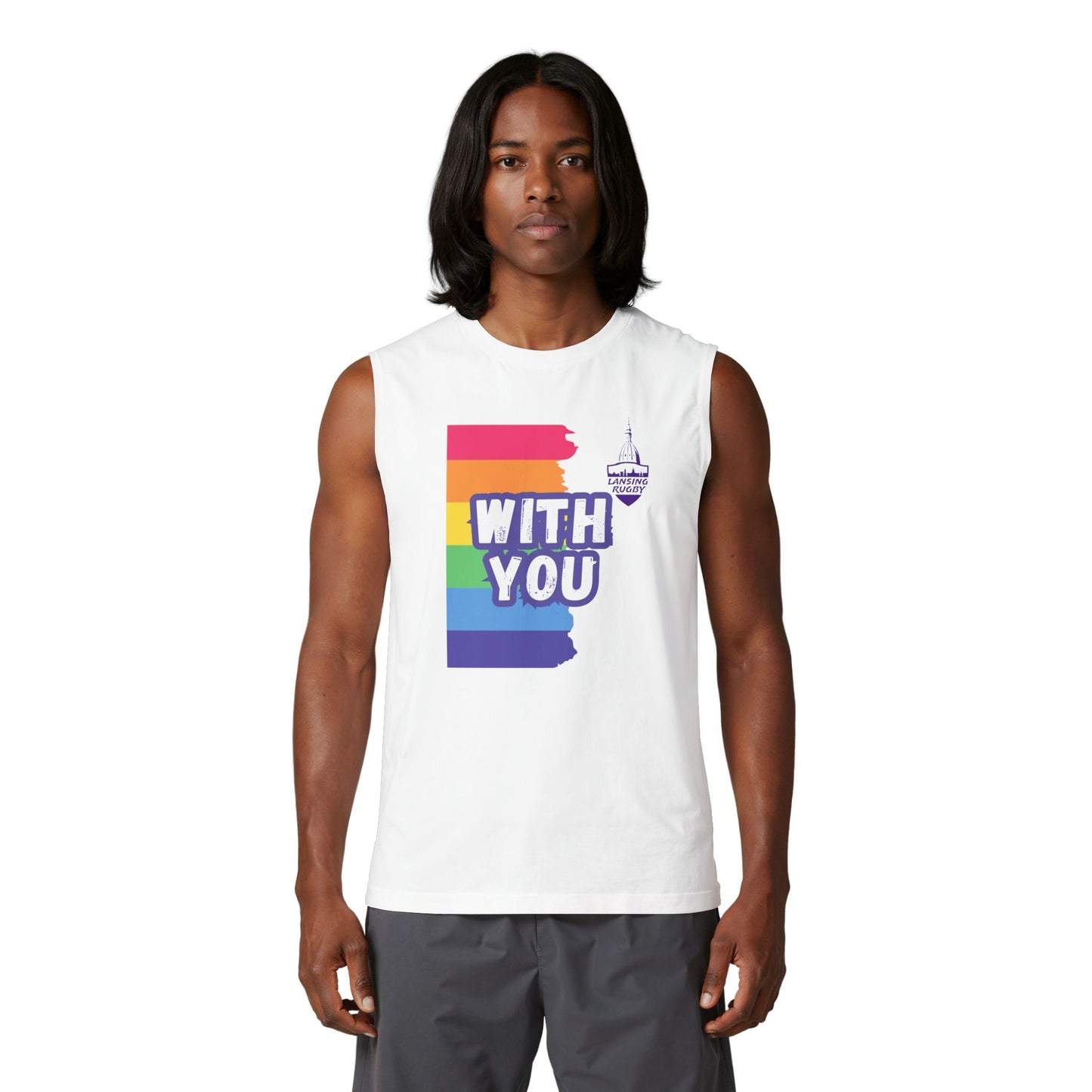Lansing Rugby Pride - Unisex Jersey Muscle Tank