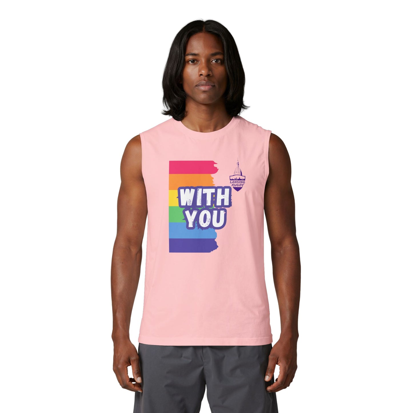 Lansing Rugby Pride - Unisex Jersey Muscle Tank